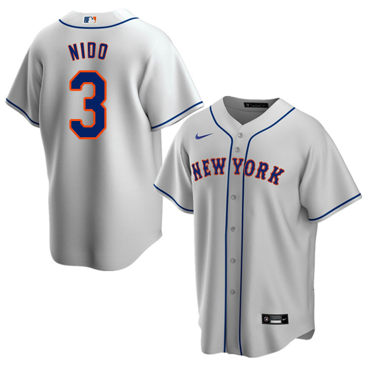 Nike Men #3 Tomas Nido New York Mets Baseball Jerseys Sale-Gray